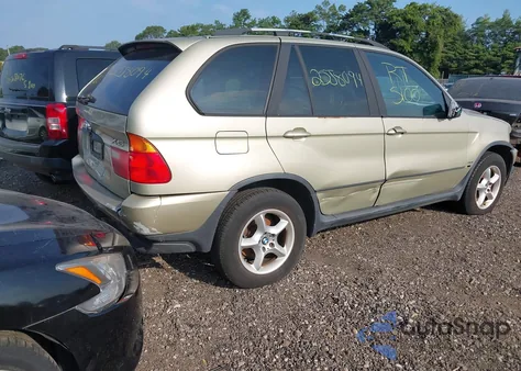 2002 BMW X5 3.0I из США, поврежденный, VIN 5UXFA53512LP28860